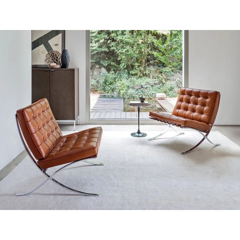 Barcelona Chair Cognac Bruin