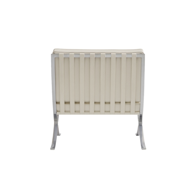 Barcelona Chair met hocker Wit - Afbeelding 3