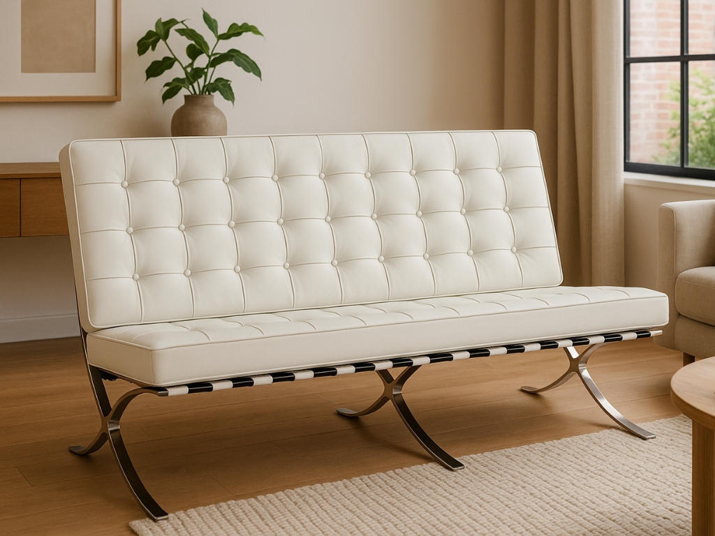 Barcelona Chair twee zits wit