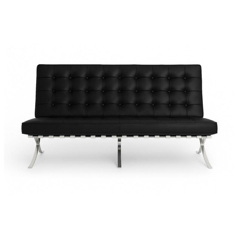 Barcelona Chair twee zits zwart