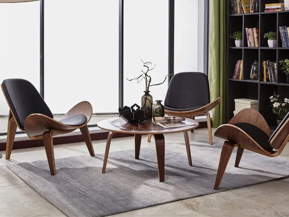 Shell Chair Wegner Hans Wegner ch107 huismeubilair