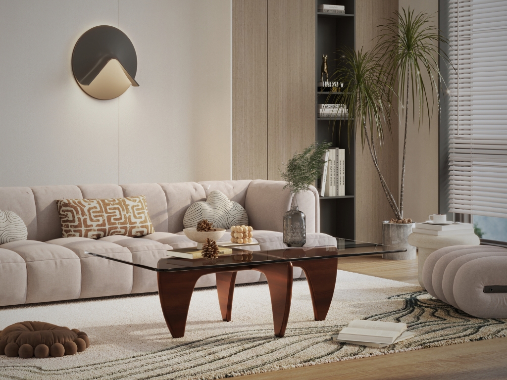 MEUBI Salontafel Walnoot hout B013