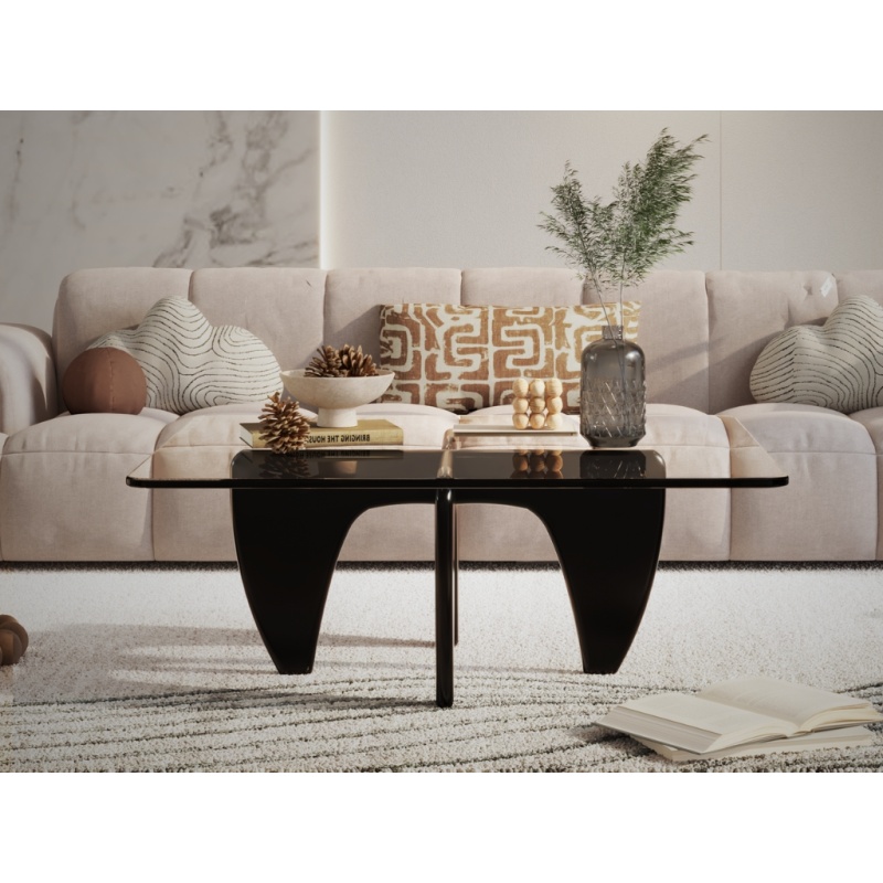 Salontafel zwart vierkant MEUBI Noguchi tafel