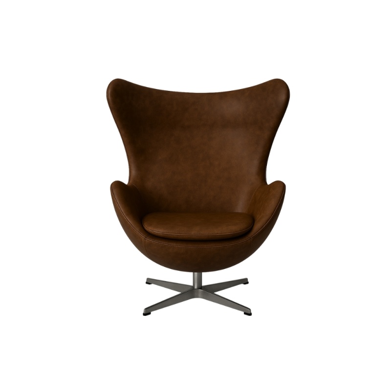 Egg Chair Vintage Bruin Fritz Hansen Fauteuil Stoel (2)