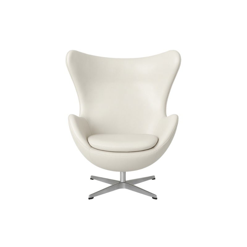 Egg Chair Wit Leer Fritz Hansen Fauteuil Stoel (2)