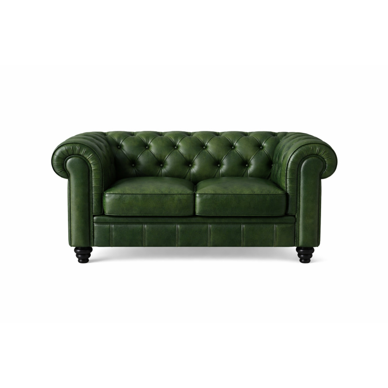 Chesterfield 2 zits bank groen